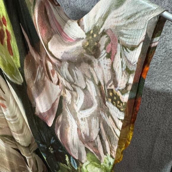 Signals Boho Tassel Hem 100% Modal Kimono Women One Size Large Scale Floral - Picture 10 of 12